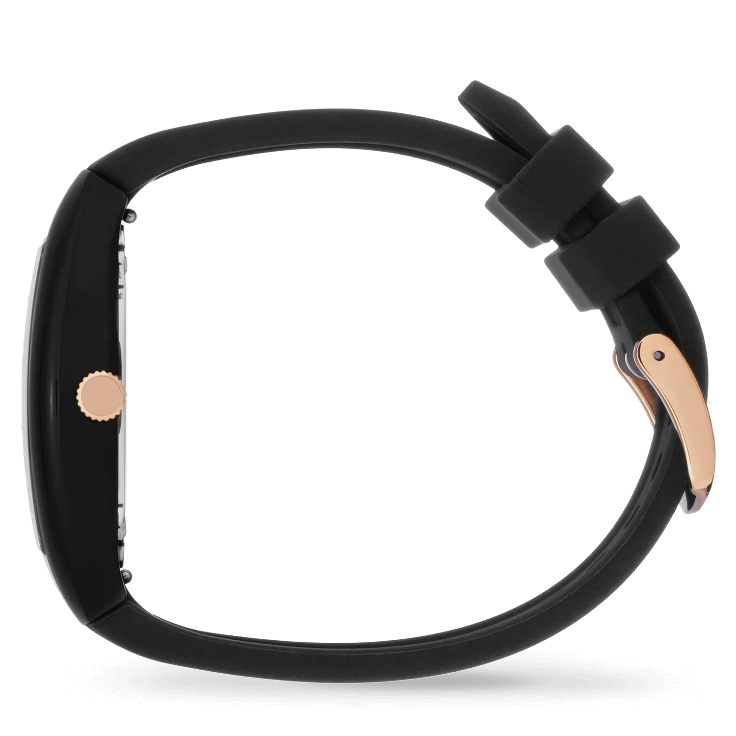 ICE boliday Black Sunset Rose-Gold Watch 024032 with gradient dial and black bracelet.