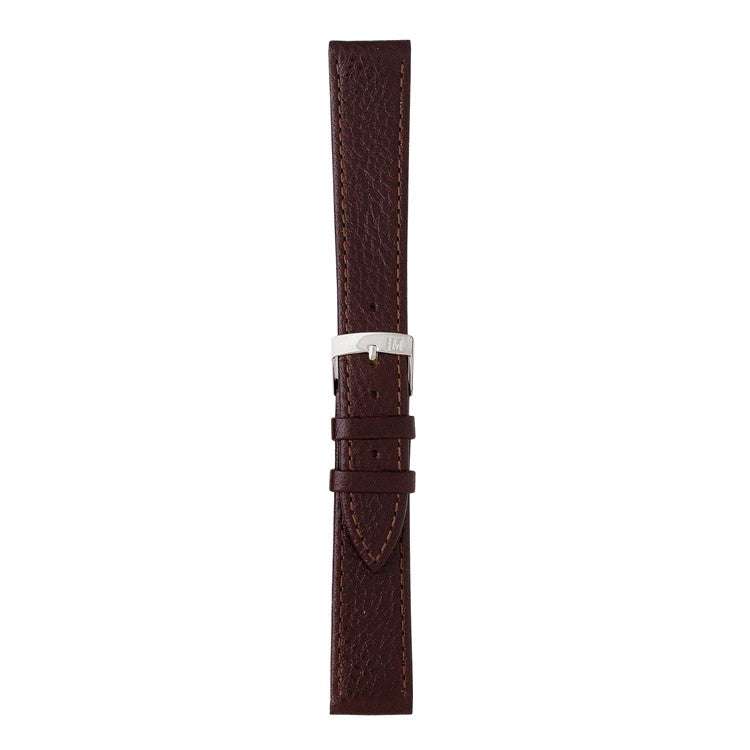 Morellato Dublino llama grain calf leather watch strap with tonal stitching and sleek design.