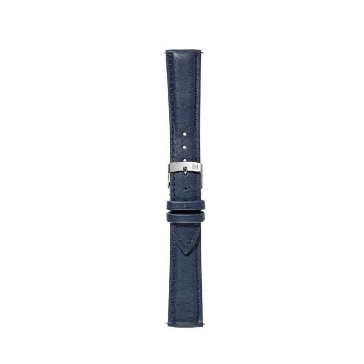Morellato Trend vegan leather watch strap with easy click spring bars in navy.