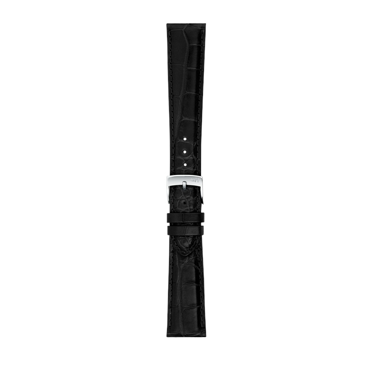 Morellato Amadeus Genuine Alligator watch strap with stainless steel buckle, handcrafted alligator leather, 18-20mm widths.