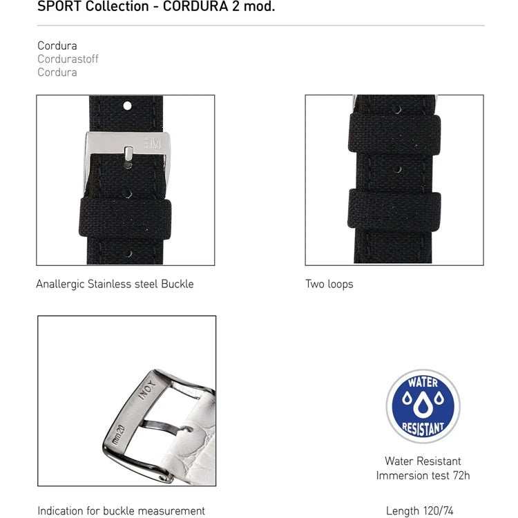 Watch StrapMorellato CORDURA Water-Resistant Watch Straps – Durable & StylishDiscover the Morellato Cordura® Water-Resistant Woven Fabric Watch Straps, designed for those who demand durability and comfort in their accessories. Made from 1000