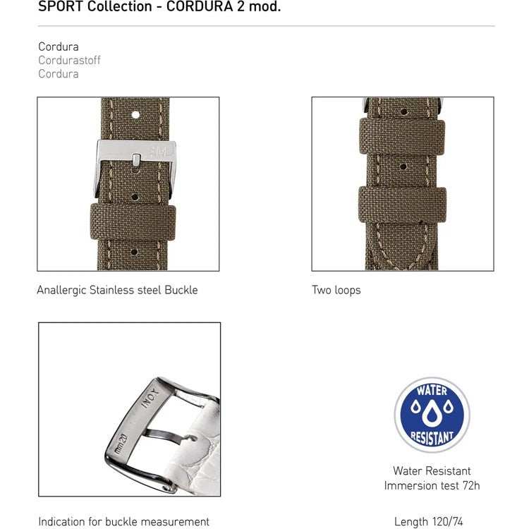 Watch StrapMorellato CORDURA Water-Resistant Watch Straps – Durable & StylishDiscover the Morellato Cordura® Water-Resistant Woven Fabric Watch Straps, designed for those who demand durability and comfort in their accessories. Made from 1000