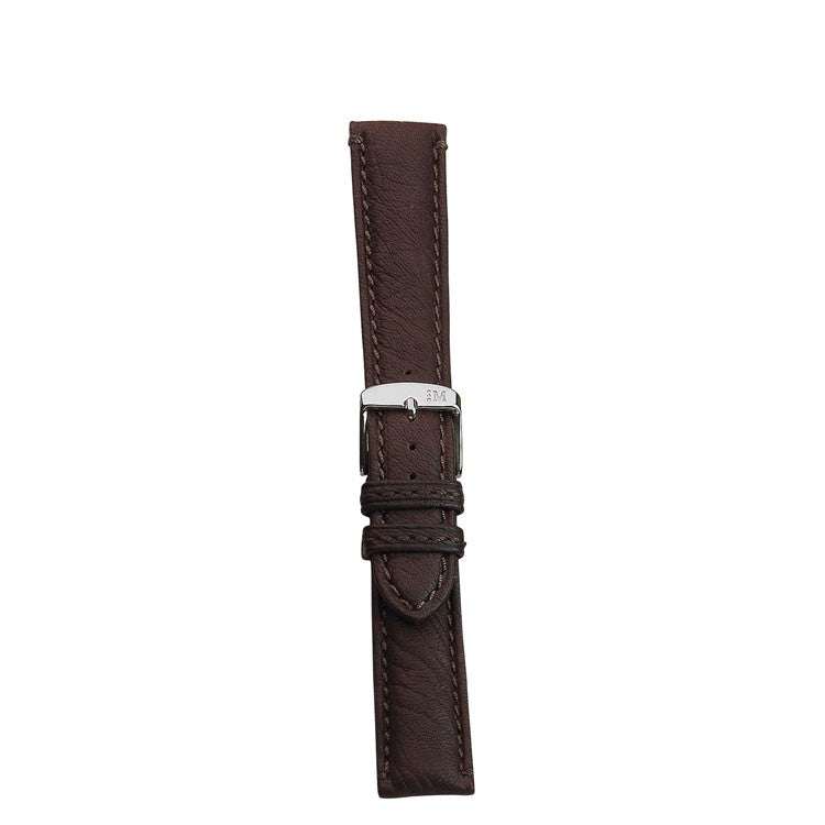 Morellato Tintoretto deerskin leather watch strap in brown, soft and durable design.