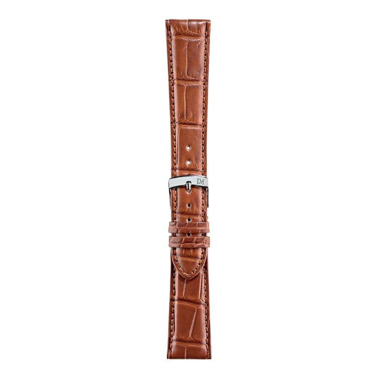 Genuine alligator leather watch strap with stainless steel buckle, Morellato Amadeus design.