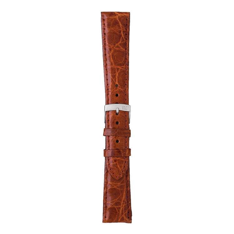 Morellato Mombasa genuine crocodile watch strap in brown with semi-matt finish.