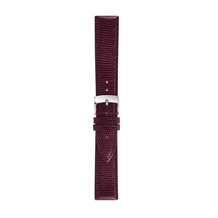 Morellato Violino genuine lizard watch strap in burgundy, handcrafted luxury.