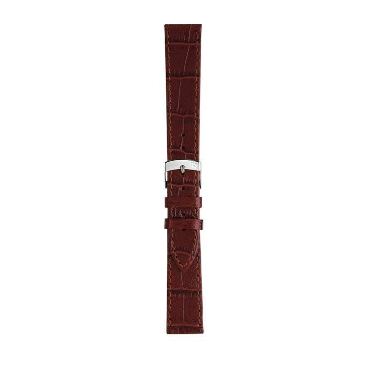 Morellato KAJMAN alligator grain calf leather watch strap with tonal stitching.