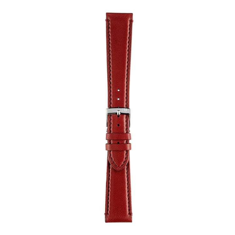 Handmade soft lambskin leather watch strap with matte finish, luxury accessory.