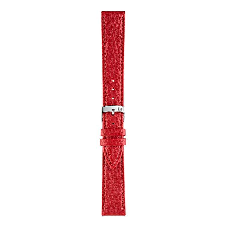 Morellato Duster Coated Leather Strap in red with durable polyurethane layer, suitable for elevating any timepiece.