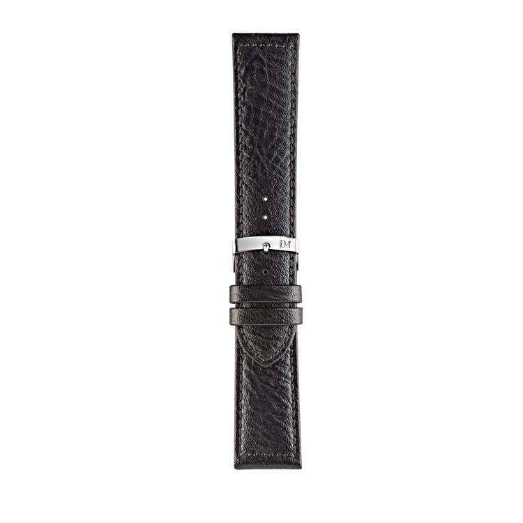 Morellato Panamera coated leather watch strap with smart grain pattern and durable polyurethane layer.