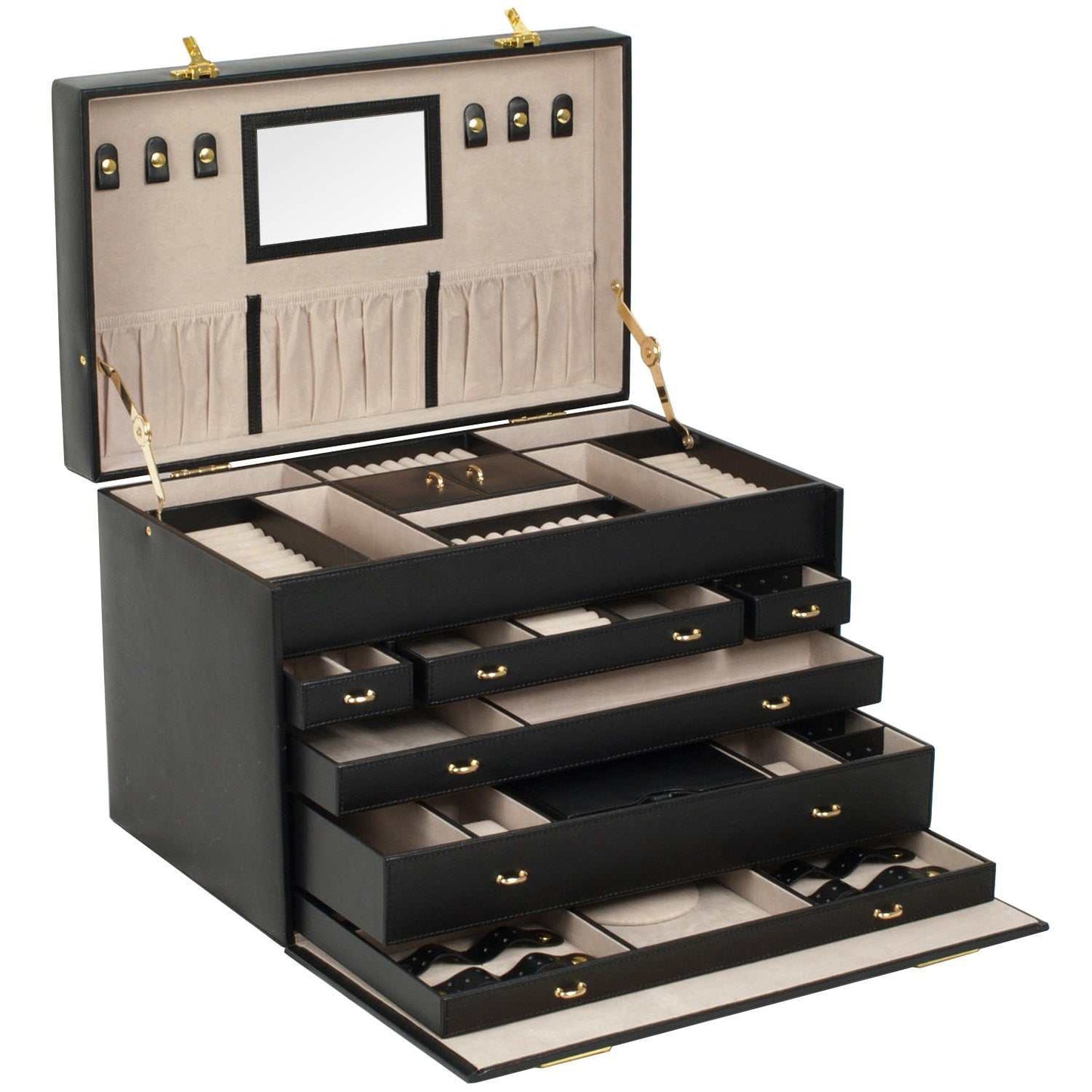 Jewellery BoxWolf Heritage Jewellery Armoire Black 280802Introducing the Wolf Heritage Jewellery Armoire (Model: 280802) in sleek black – where unique style meets functional design, offering a sophisticated solution to you