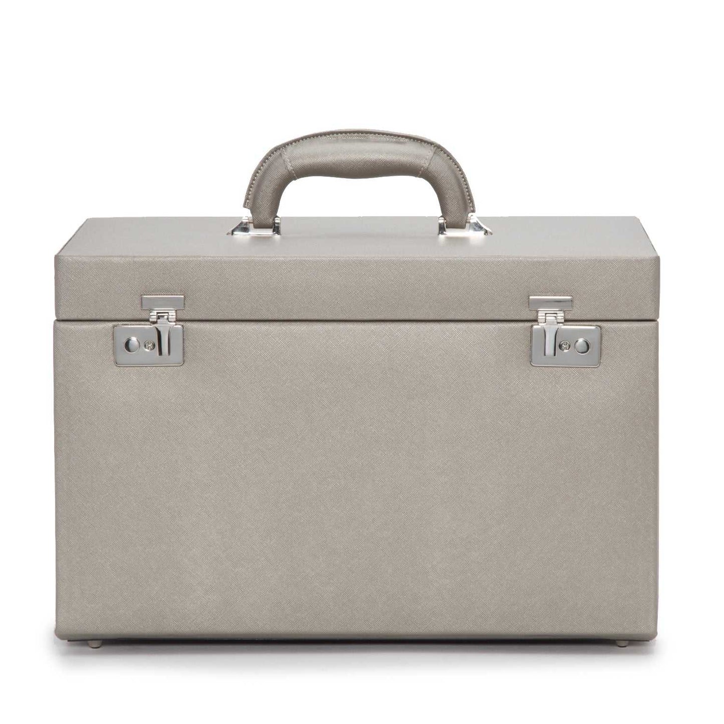 Jewellery BoxWolf Heritage Jewelry Armoire Pewter Saffiano 280834Introducing the 280834 Wolf Heritage Jewelry Armoire in sophisticated Pewter Saffiano – a stunning blend of unique style and functional design. Elevate your jewelry