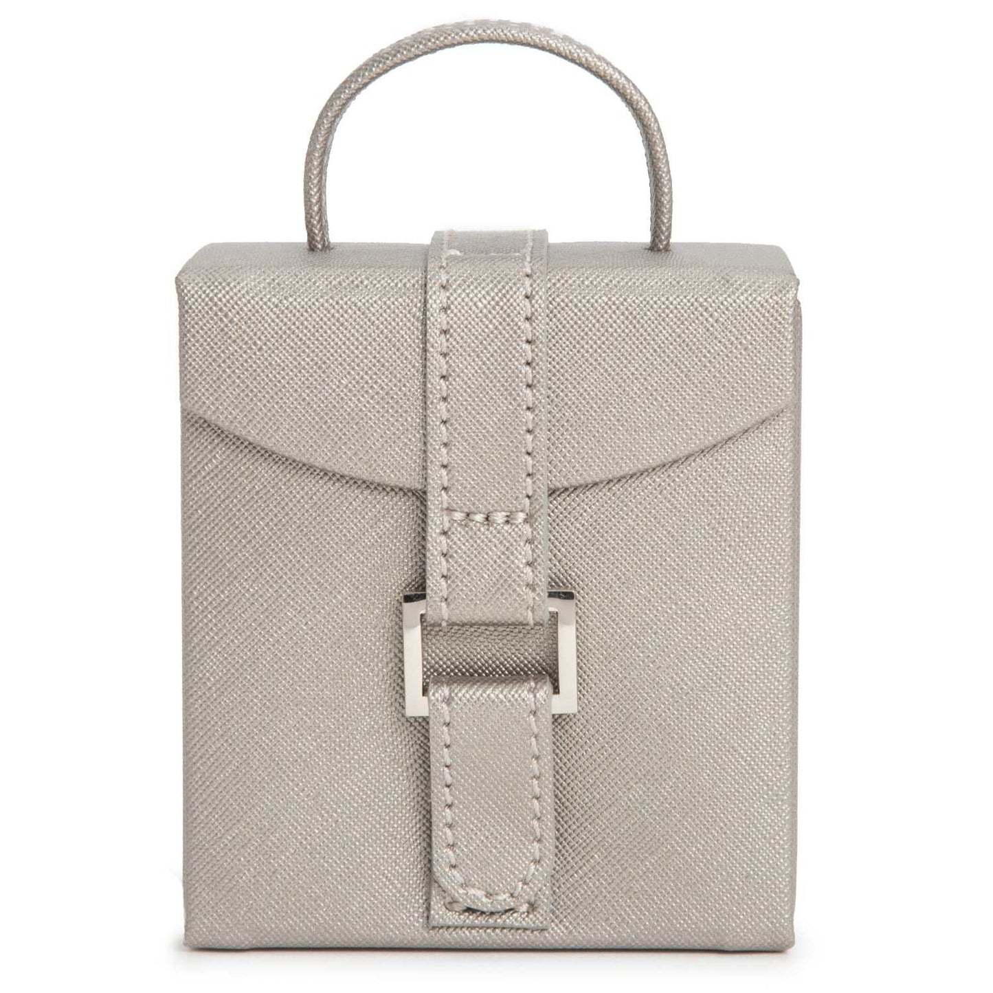 Jewellery BoxWolf Heritage Fold-Out Travel Pewter Saffiano Jewellery Box 281234Introducing the Wolf Heritage Fold-Out Travel Pewter Saffiano Jewellery Box – where classic design meets vibrant elegance in a chic pewter finish. Elevate your jewel