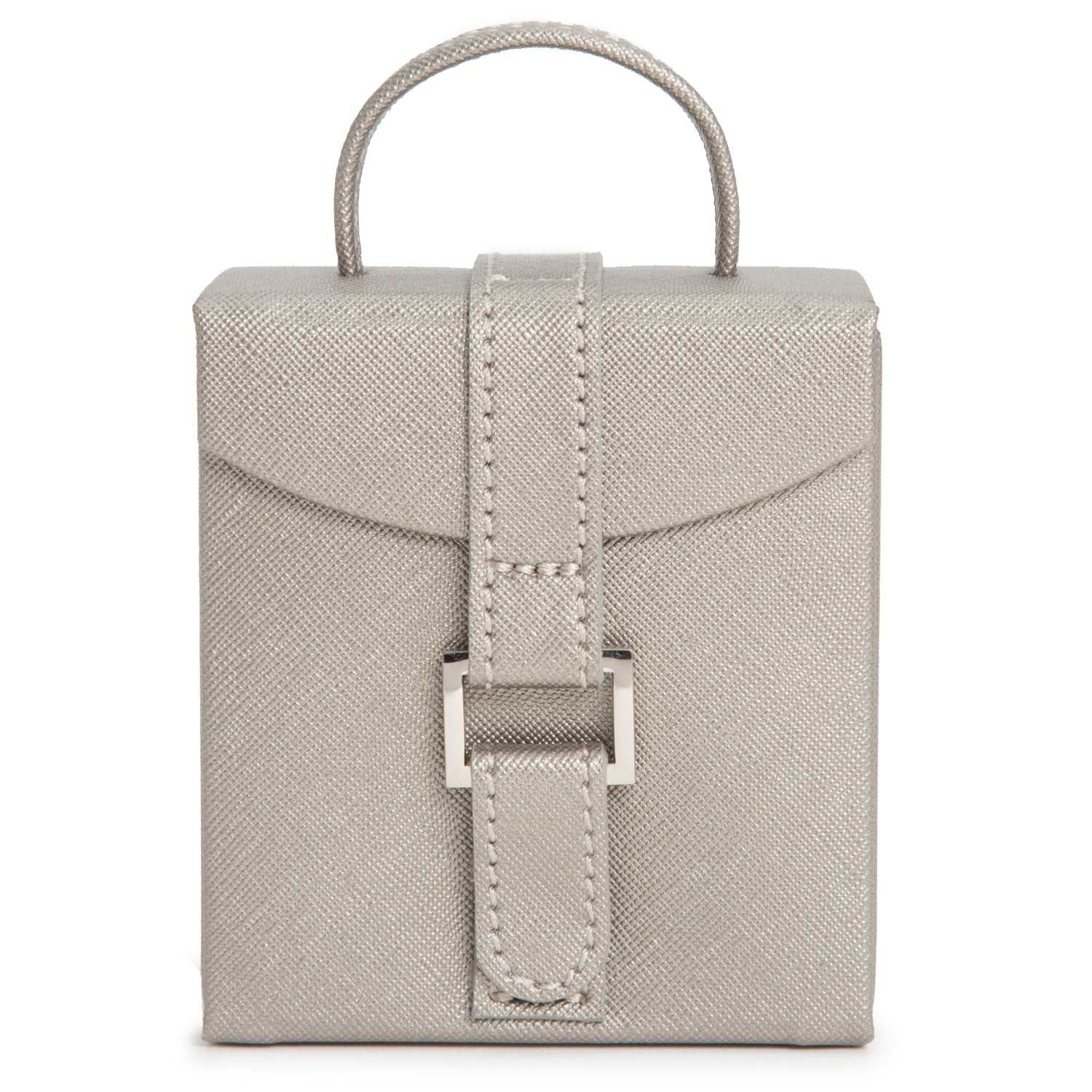 Jewellery BoxWolf Heritage Fold-Out Travel Pewter Saffiano Jewellery Box 281234Introducing the Wolf Heritage Fold-Out Travel Pewter Saffiano Jewellery Box – where classic design meets vibrant elegance in a chic pewter finish. Elevate your jewel