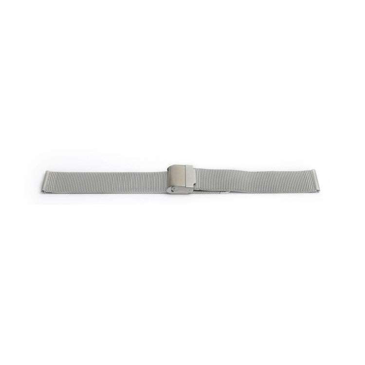 Milanese Mesh Bracelet in silver, breathable design, available in 18mm, 20mm, 22mm.