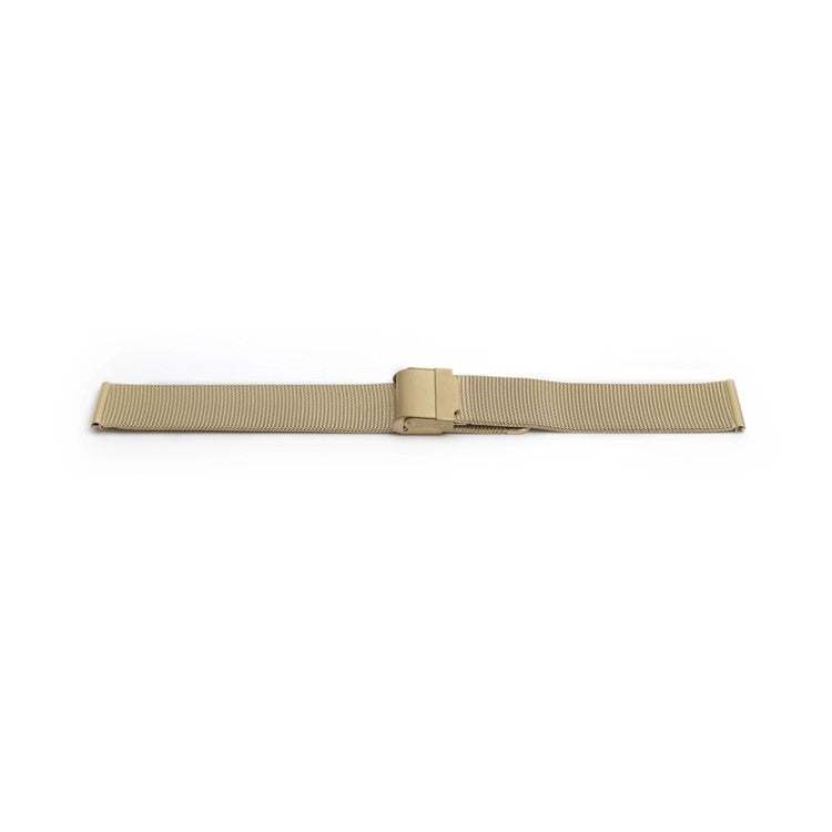 Milanese mesh bracelet in gold, stainless steel, breathable design, available in 18mm, 20mm, 22mm.
