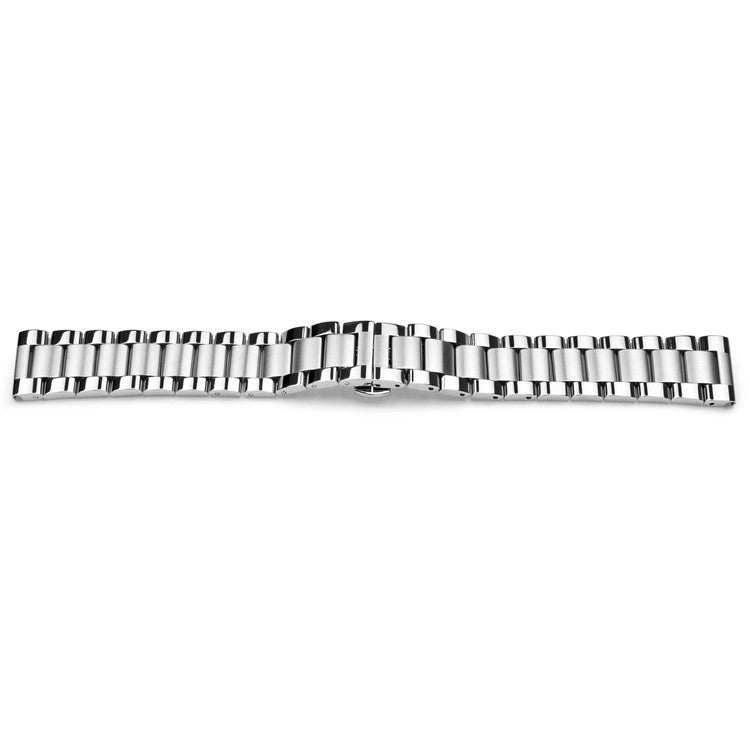 Center spring release metal watch bracelet in silver, featuring a sleek design with adjustable clasp; available in multiple sizes for versatile watch compatibility.