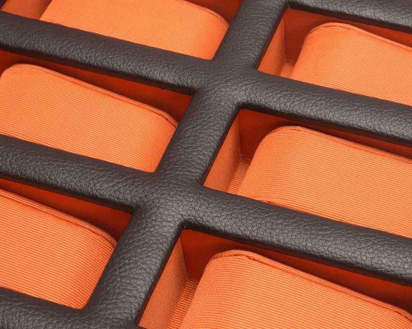 Watch Avenue UKwatch boxesWolf Heritage Windsor 10 Piece Watch Box with Drawer Brown/Orange 4586Watch Avenue UK