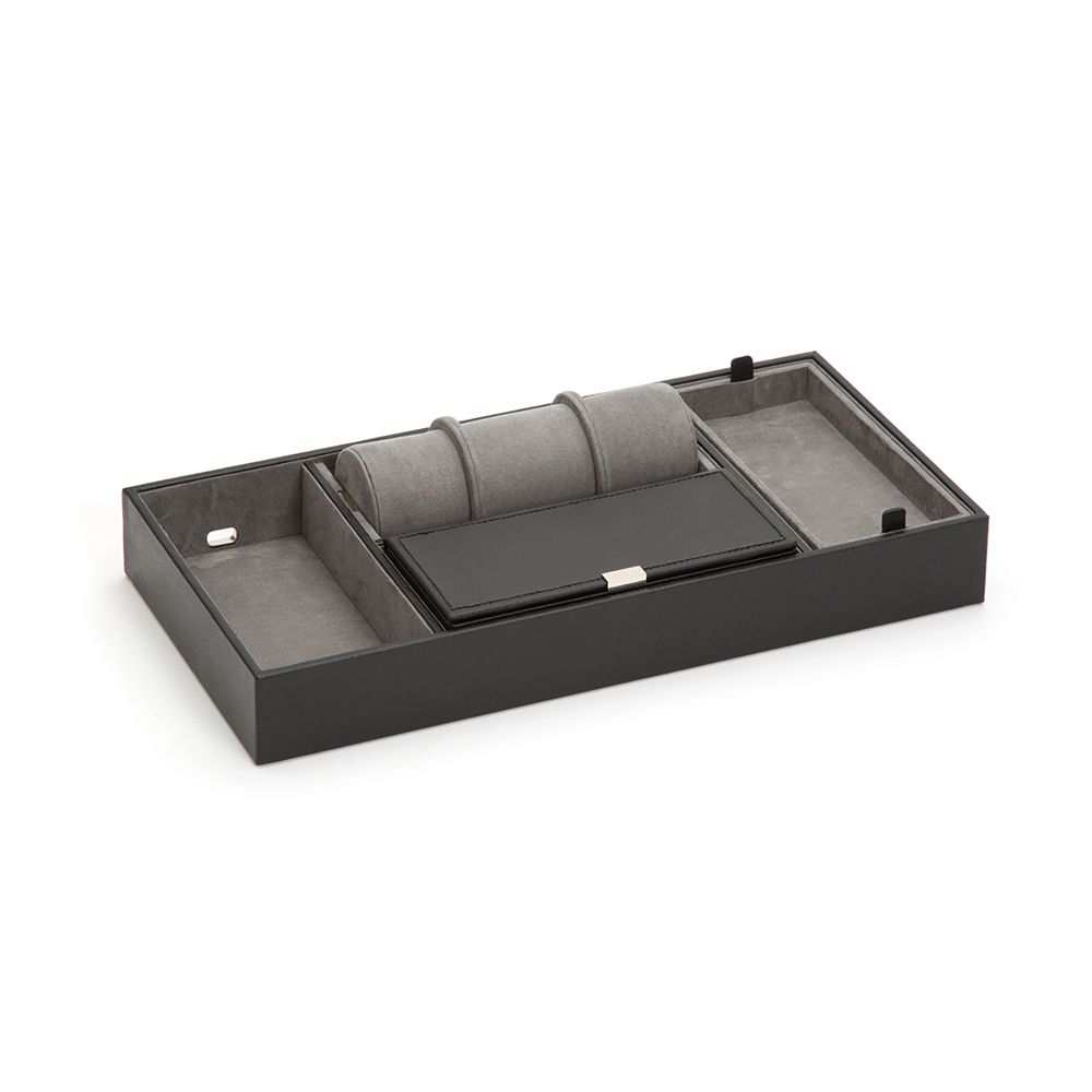 Watch Avenue UKValet TrayWolf Howard Valet Tray With Roll Black 465103Watch Avenue UK