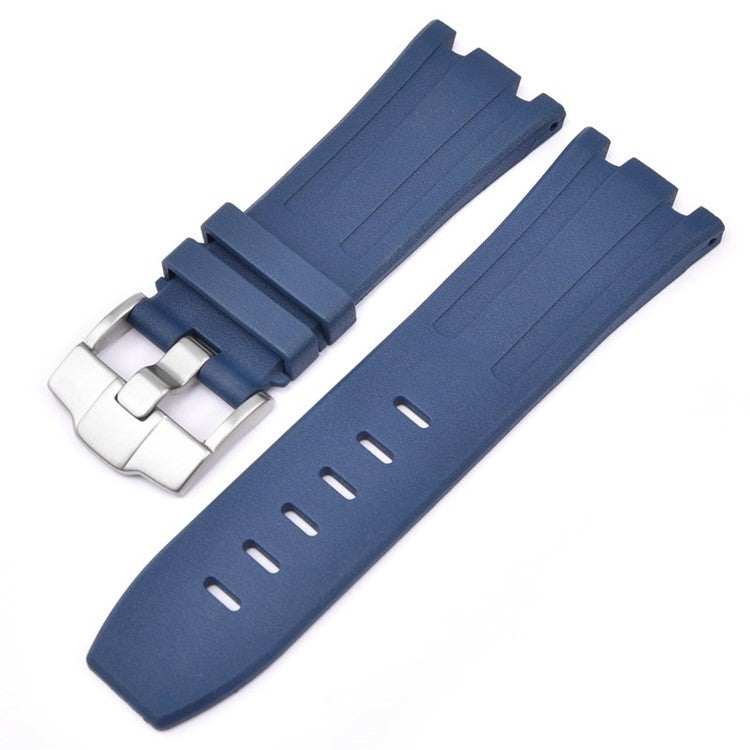 Premium FKM rubber strap for Audemars Piguet AP Royal Oak in blue.