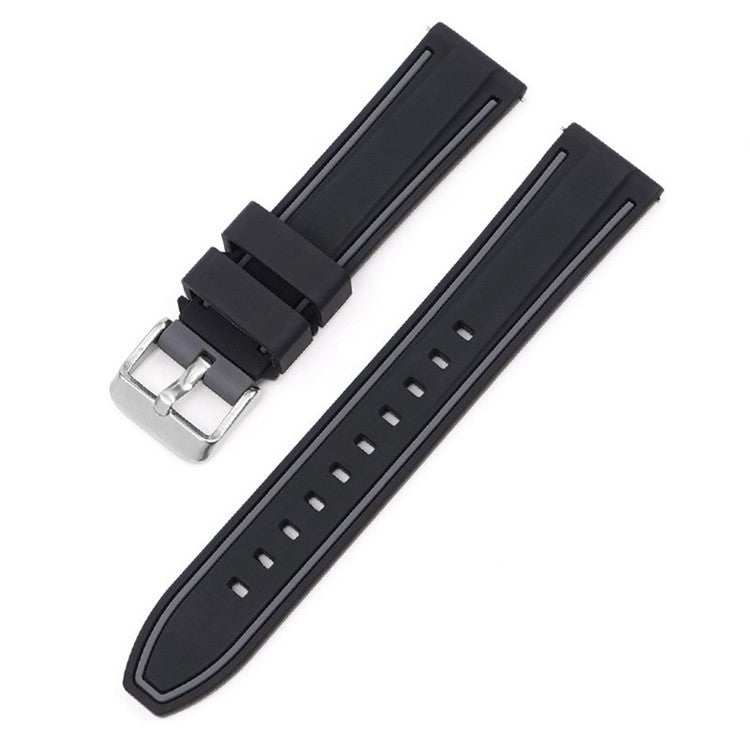 Quick release sport silicone watch strap in sleek black design, durable and water-resistant.