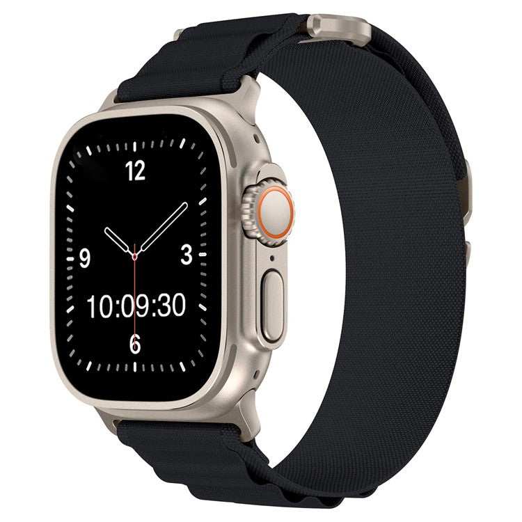 Trail Loop Watch Strap compatible with Apple Watch, shown in black.