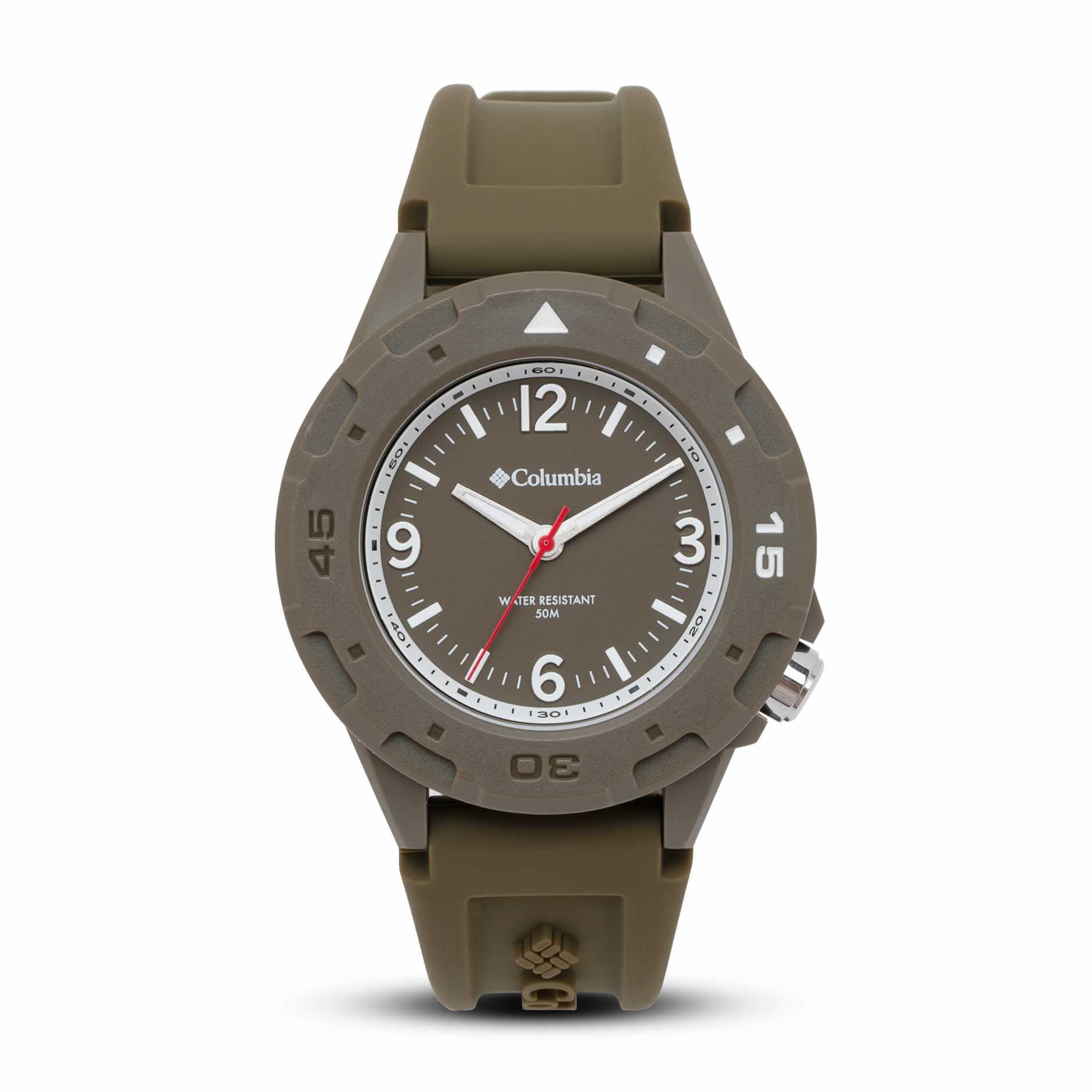 WatchColumbia Watch Trailhead Olive Dial Olive Silicone Strap