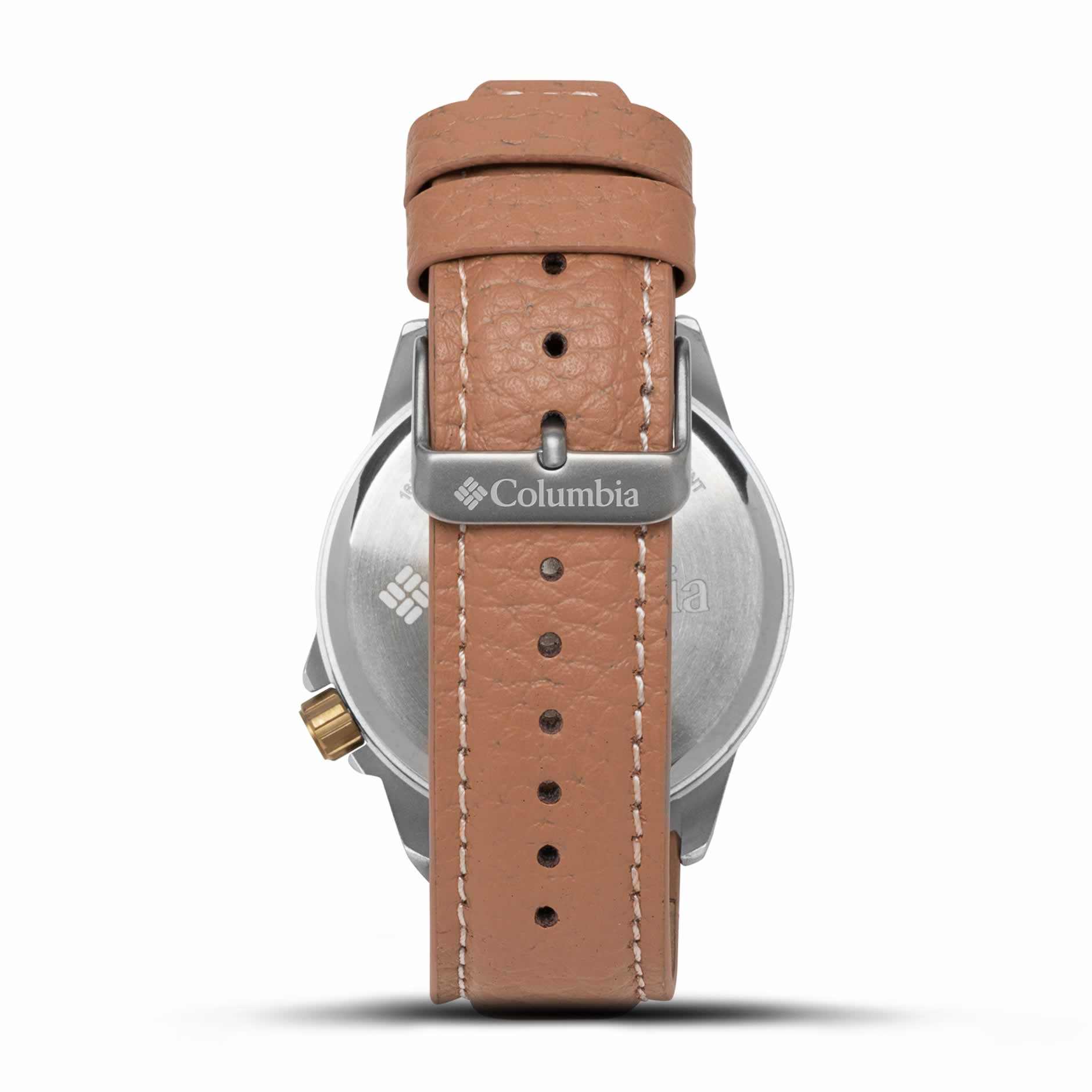 WatchColumbia Watch Viewmont Steel Colour Blue Dial Camel Leather Strap