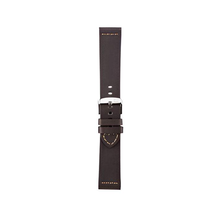 Morellato Bramante leather watch strap with plain pattern and exquisite stitching.
