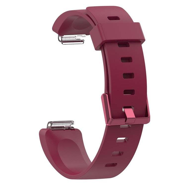 Red Fitbit Inspire compatible strap, available in small and large sizes, designed for comfort and durability.