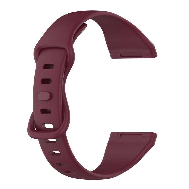 Burgundy strap compatible with Fitbit Versa 4, available in sizes S and L.
