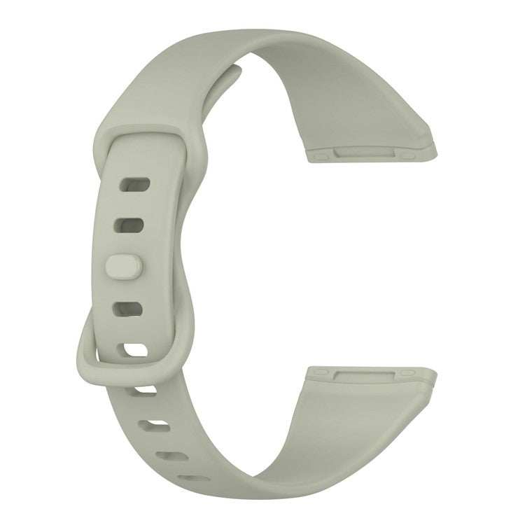 Fitbit Versa 4 compatible strap in light gray, durable and comfortable for fitness tracking and daily wear.