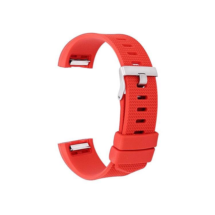 Red Fitbit Charge and Charge 2 compatible strap, durable and stylish, available in sizes S and L.