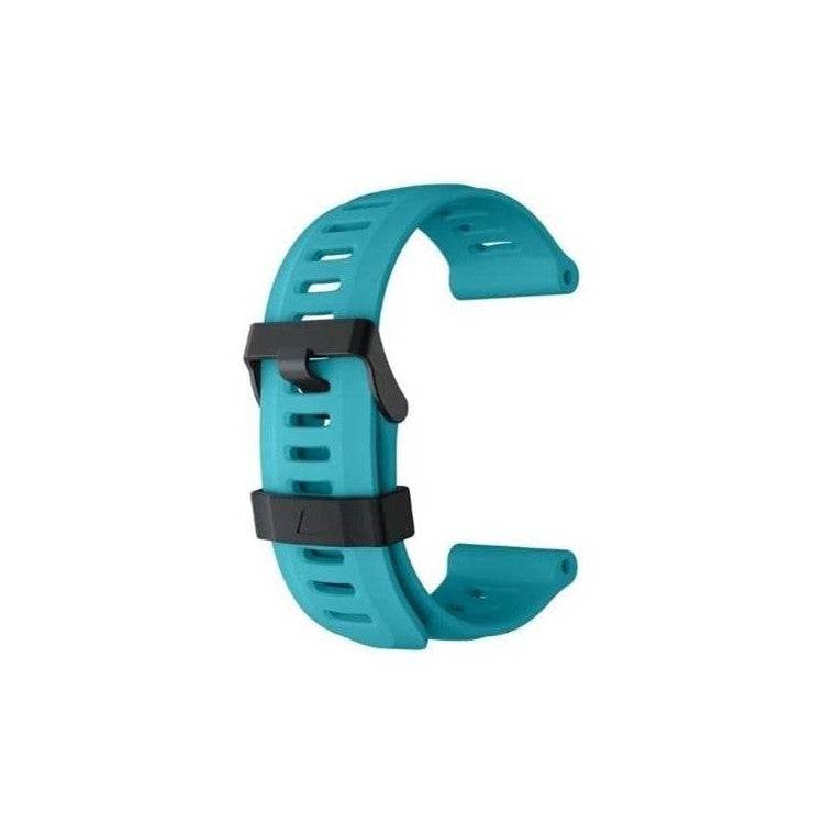 Teal silicone strap with black buckle for Garmin Fenix 3 and Fenix 3HR.