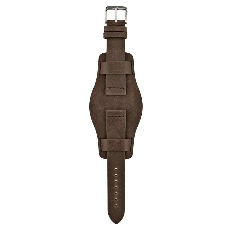 Premium Leather Bund Watch Strap – Military Style