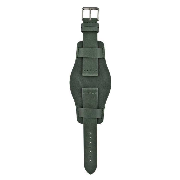 Premium Leather Bund Watch Strap – Military Style