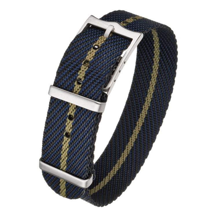 Premium Tudor nylon watch strap, stylish and durable single-piece band with high-quality hardware and contrasting colors.