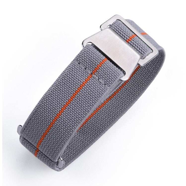 Premium parachute elastic watch strap with military-inspired design featuring orange stripe.