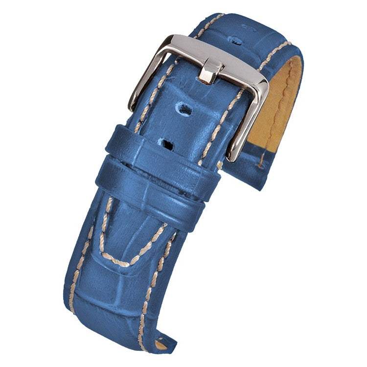 Royal Blue padded alligator grain watch strap