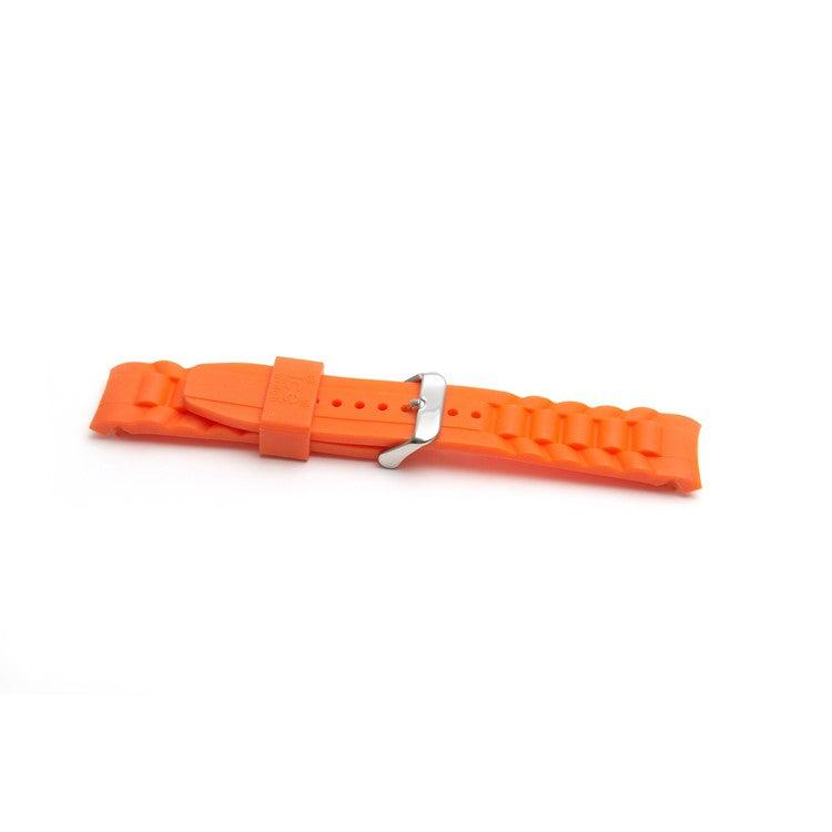 Genuine orange silicone watch strap for Ice Watch, available in sizes 14mm, 17mm, 19mm, suitable for Ladies, Unisex, and Gents.