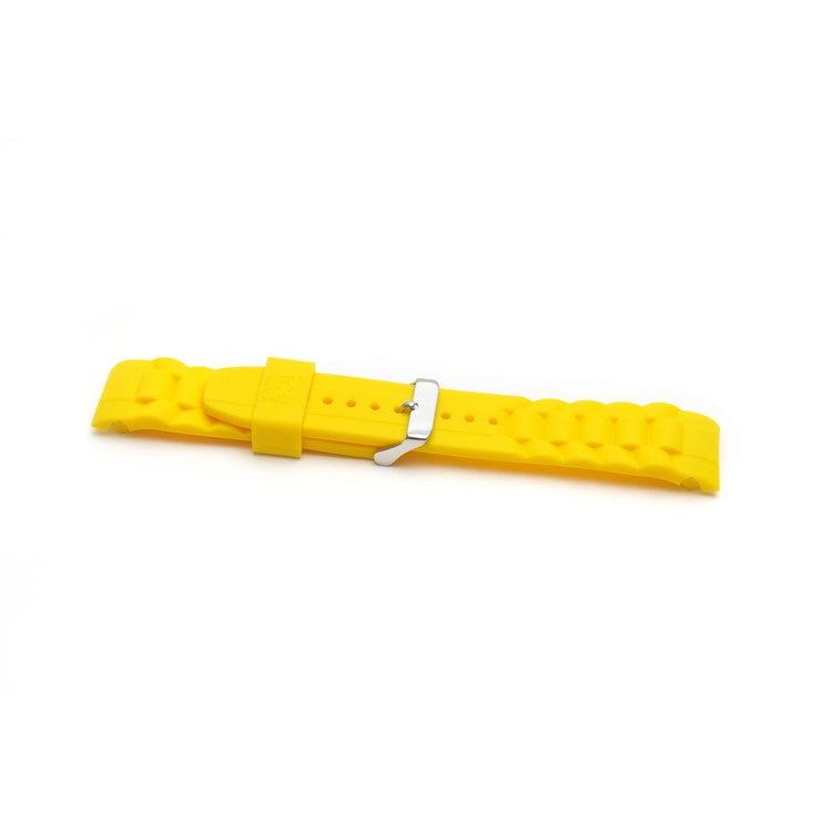 Yellow genuine silicone strap for Ice Watch, available in sizes 14mm, 17mm, 19mm, suitable for ladies, unisex, and
