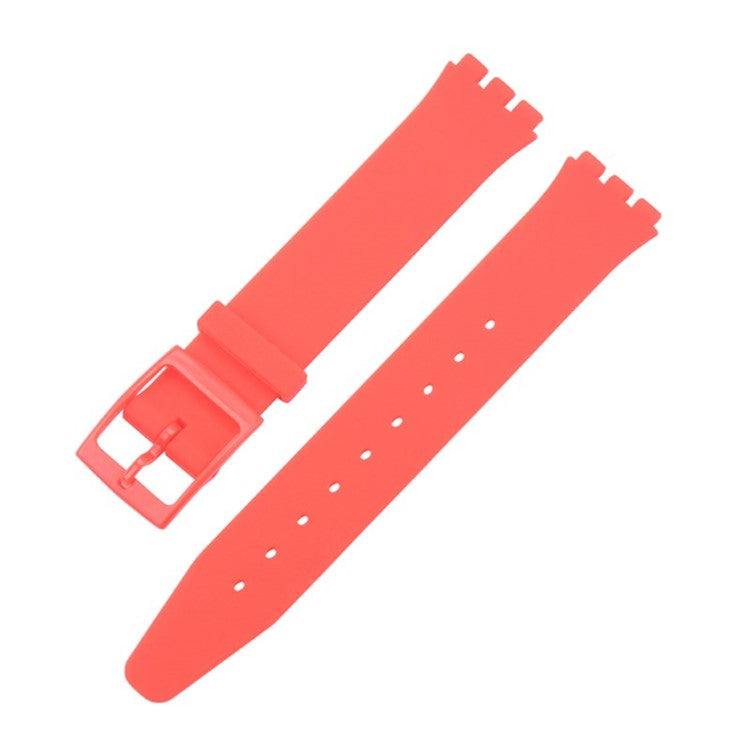 Compatible Swatch® watch strap in vibrant red, durable and stylish for any model.