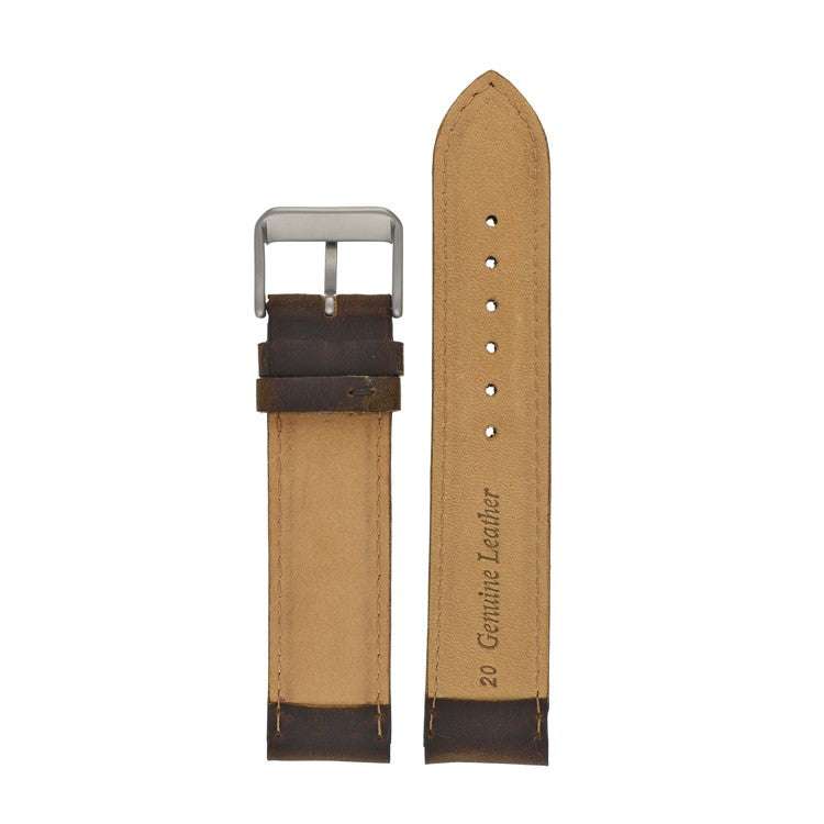 Vintage Heavy Padded Leather Watch Strap (16–20MM)