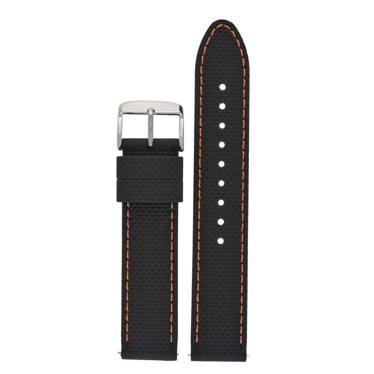 Quick Release Stitched Silicone Watch Strap