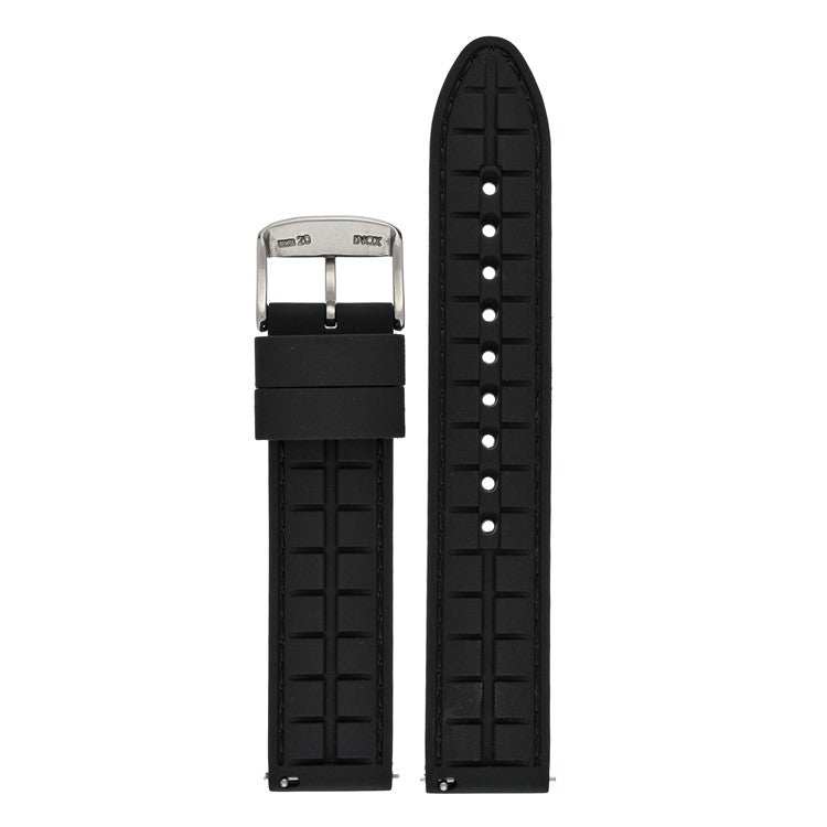Quick Release Stitched Silicone Watch Strap