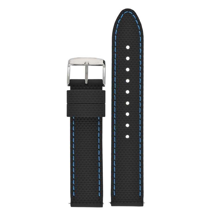 Quick Release Stitched Silicone Watch Strap