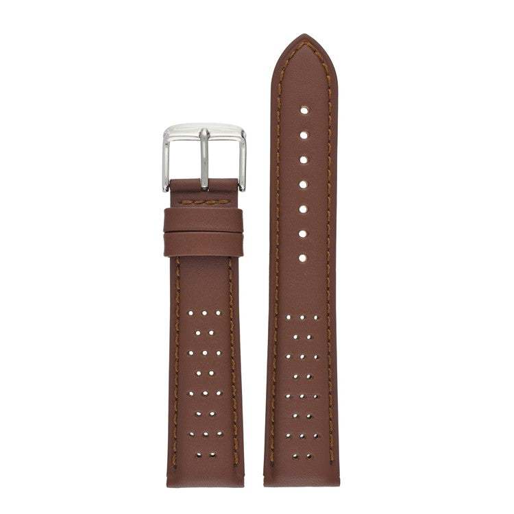 Smooth Perforated Leather Watch Strap – Sporty Style