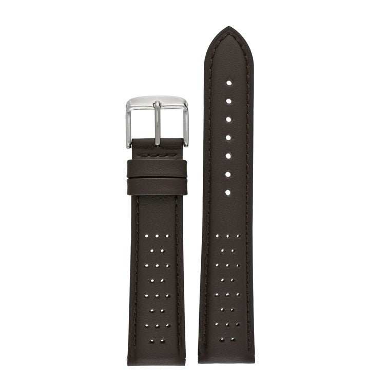 Smooth Perforated Leather Watch Strap – Sporty Style