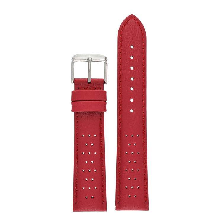 Smooth Perforated Leather Watch Strap – Sporty Style