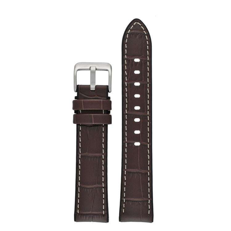 Active Alligator Grain Leather & Rubber Watch Strap